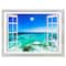 Designart - Open Window to Wavy Ocean - Extra Large Seashore Canvas Art